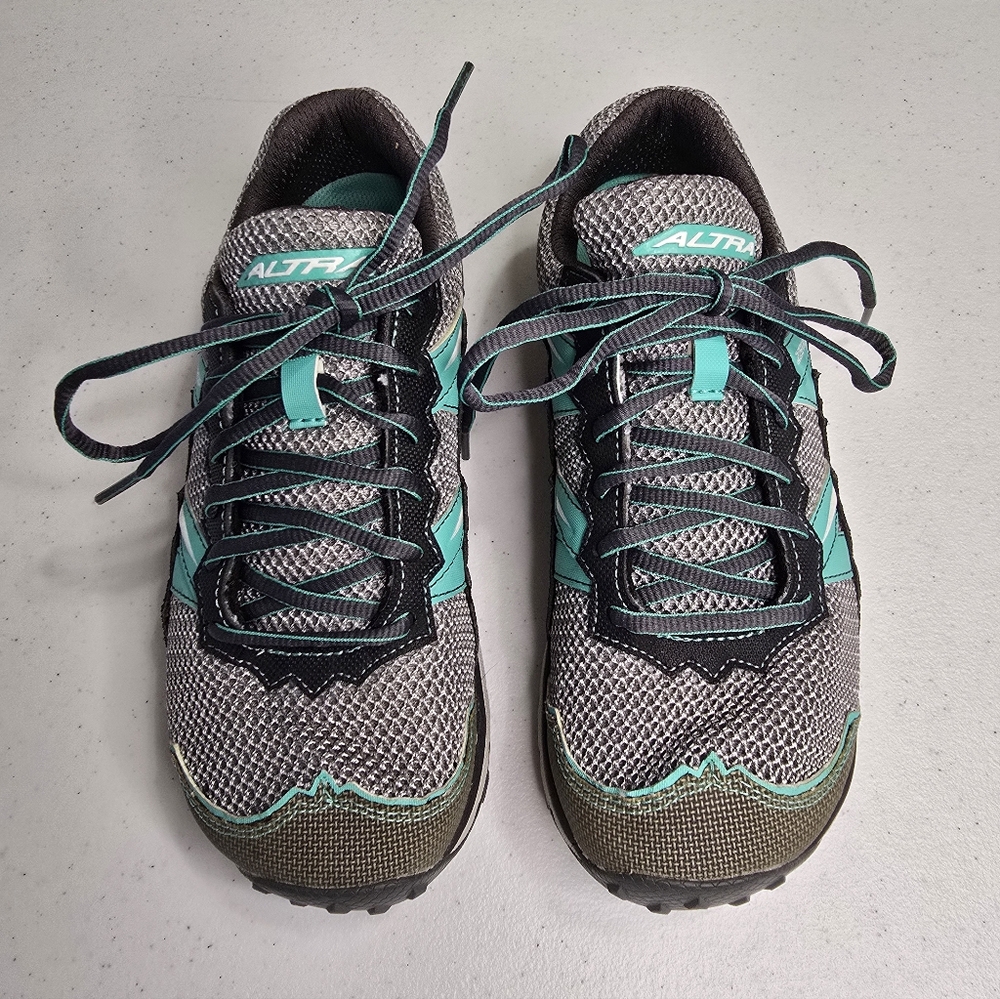 Altra Lone Peak 3.5 Trail Running Shoes Gray Teal Women's 7‎ Activewear - Picture 6 of 9